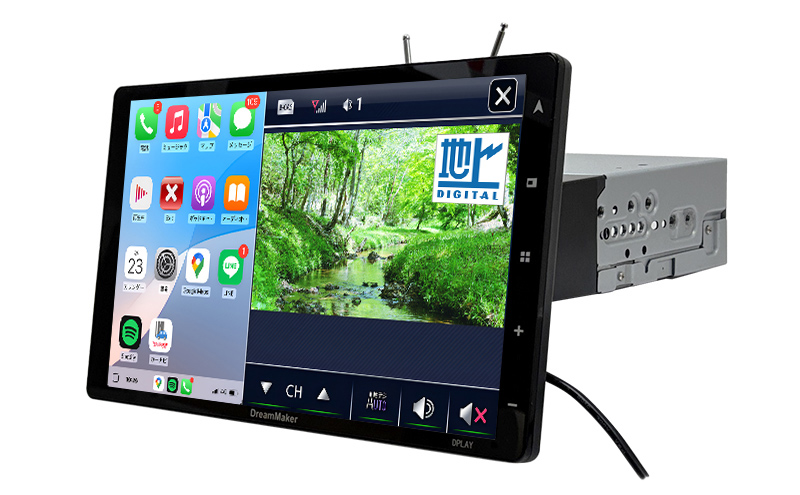 DPLAY-101V-BOX「10.1インチフルセグテレビ搭載1DINディスプレイ