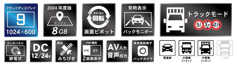 カーナビ ポータブルナビ PN0907BTイメージ画像