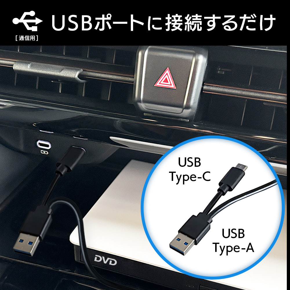 USBに接続するだけの簡単接続 Type-A / Type-C